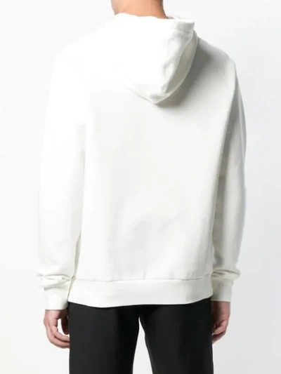 Shop Lanvin Useful Pain Print Hoodie In White