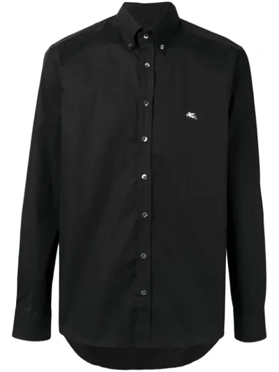 Shop Etro Logo Shirt In Black