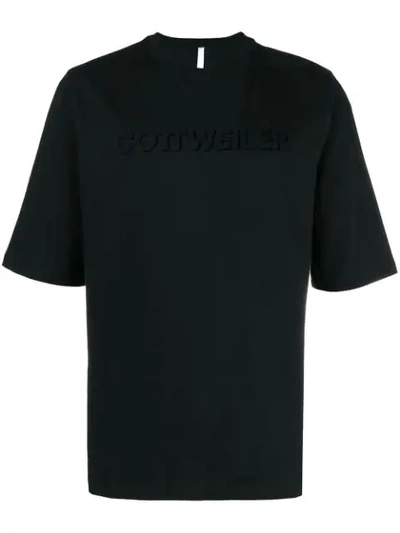 Shop Cottweiler Logo Print T-shirt In Black