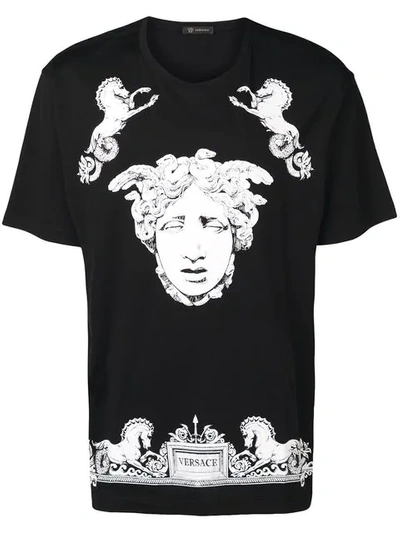 Shop Versace Medusa T-shirt In A008 Nero