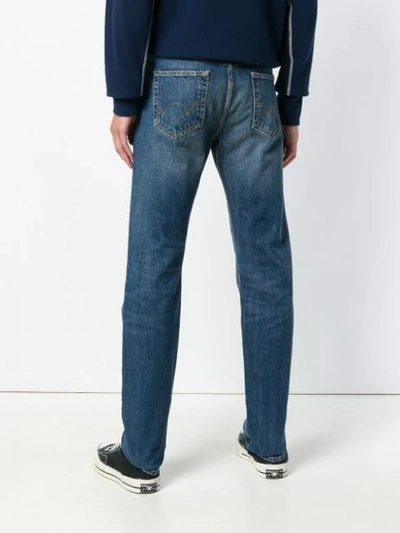 Shop Edwin Mid Rise Stonewashed Jeans In Blue