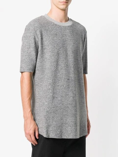 Shop Thom Krom Half Sleeve T In Grey