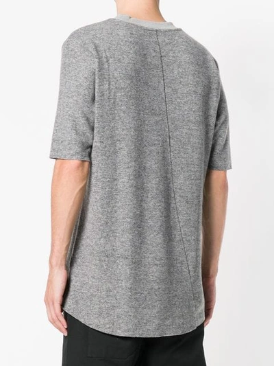 Shop Thom Krom Half Sleeve T In Grey