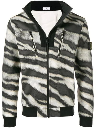 animal print zip jacket