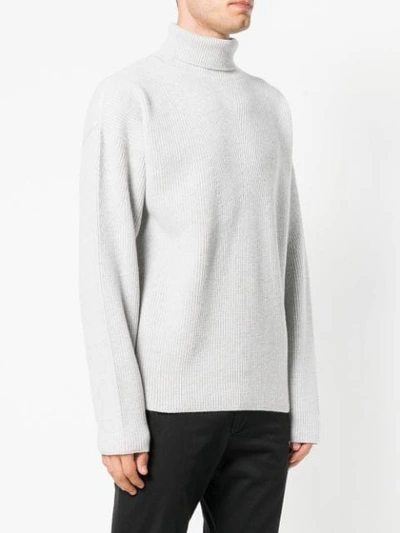 Shop Tom Ford Ribbed Knit Sweater In Grey