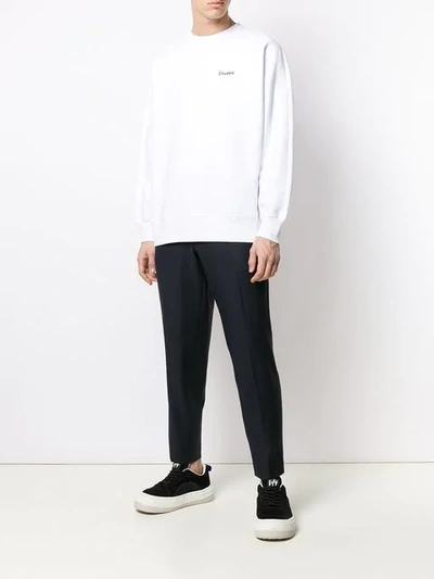 Shop Etudes Studio Tapered Trousers In Blue
