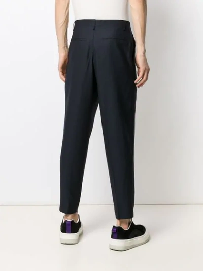 Shop Etudes Studio Tapered Trousers In Blue