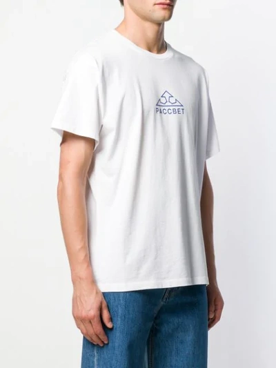 Shop Rassvet Large Logo T-shirt In White