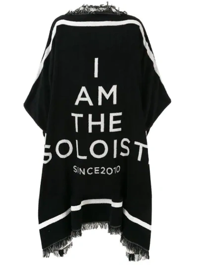 Shop Takahiromiyashita The Soloist I Am The Soloist Poncho In Black