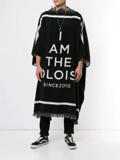 Shop Takahiromiyashita The Soloist I Am The Soloist Poncho In Black