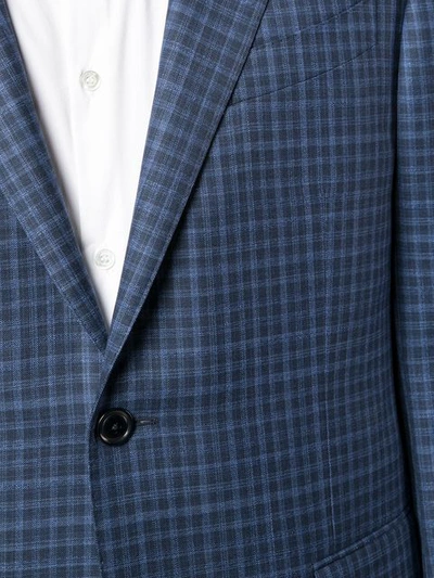 Shop Ermenegildo Zegna Plaid Print Suit Jacket In Blue