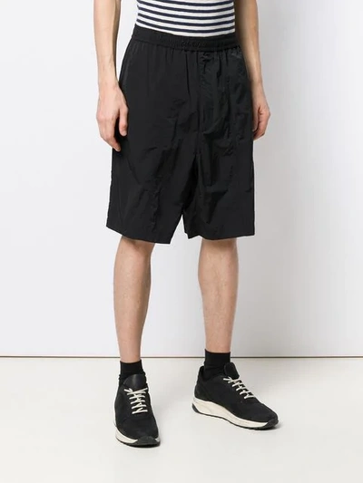 Shop Ami Alexandre Mattiussi Oversized Bermuda Shorts In Black
