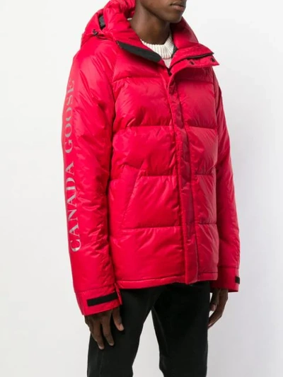 Shop Canada Goose Oversized Padded Jacket In Red