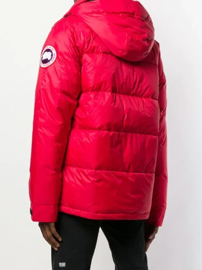 Shop Canada Goose Oversized Padded Jacket In Red