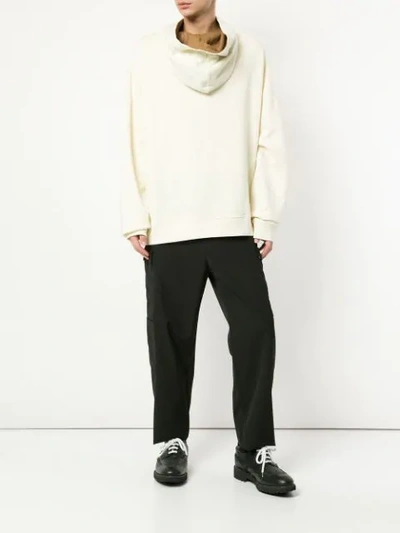 Shop Raf Simons Oversized Hoodie In White
