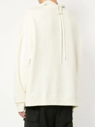 Shop Raf Simons Oversized Hoodie In White