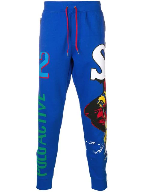 polo ralph lauren all over print track pants