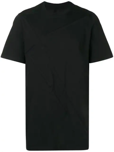 Shop Rick Owens Embossed Longline T-shirt In Black