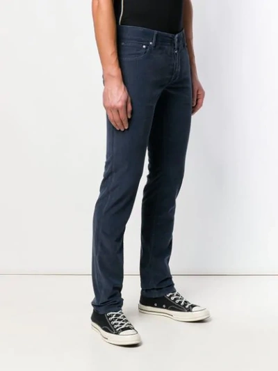Shop Jacob Cohen Corduroy Slim Trousers - Blue