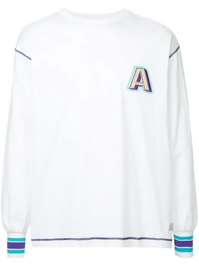 Shop A(lefrude)e Logo Embroidered Sweatshirt - White