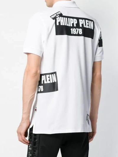 Shop Philipp Plein Pp1978 Polo Shirt In White