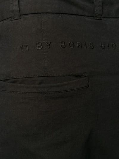 11 BY BORIS BIDJAN SABERI 修身长裤 - 黑色