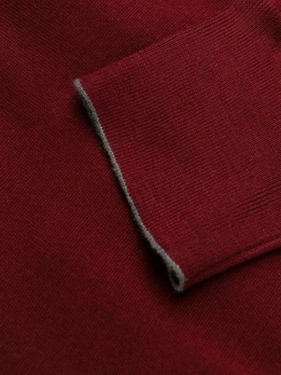 Shop Brunello Cucinelli Zipped Fitted Cardigan In Red