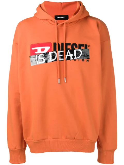 diesel hoodie orange