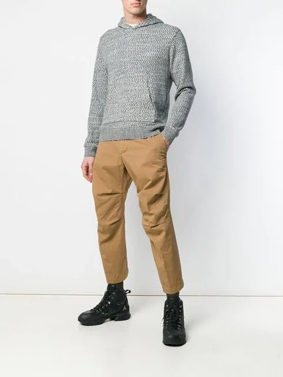 Shop Dsquared2 Tapered Cropped Trousers In Brown