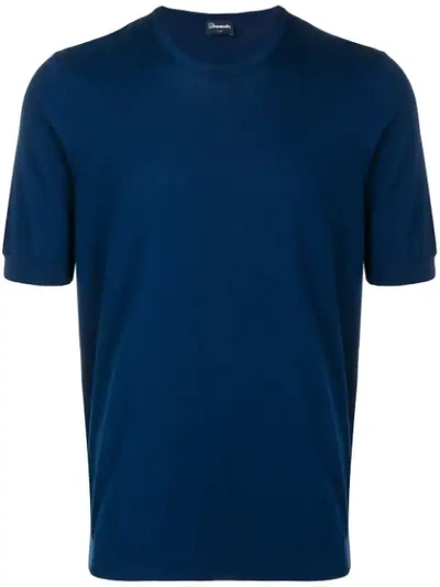 Shop Drumohr Basic T-shirt In Blue