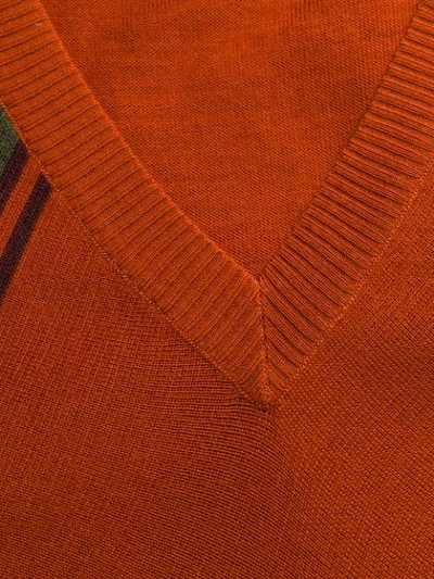 Shop Etro Gestreifter Pullover In Orange