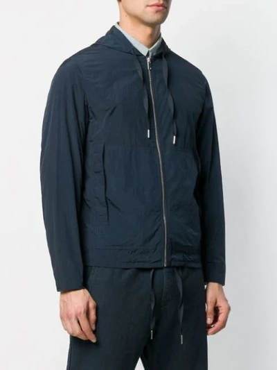 Shop Theory Hooded Lightweight Jacket In Blue