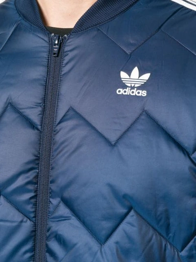 Shop Adidas Originals Adidas Short Padded Jacket - Blue
