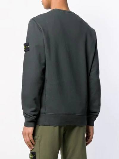 Shop Stone Island Crewneck Sweatshirt In Grey