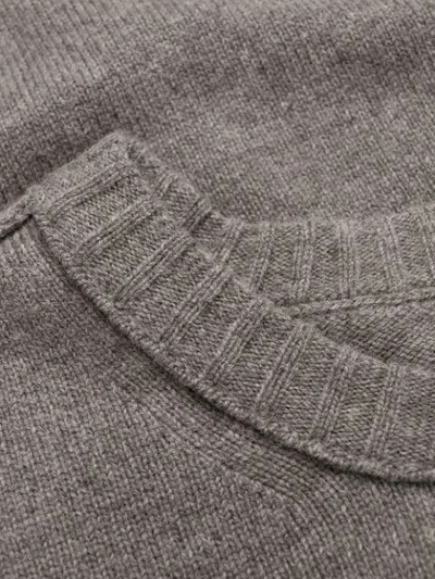 Shop Maison Margiela Long-sleeve Fitted Sweater In Grey