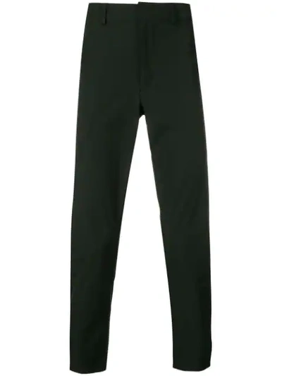 Shop Prada Light Stretch Technical Fabric Trousers In Black