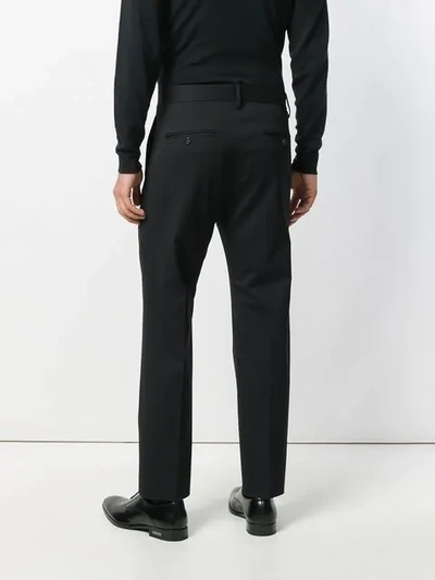 Shop Dsquared2 Straight Leg Tailored Trousers In Black