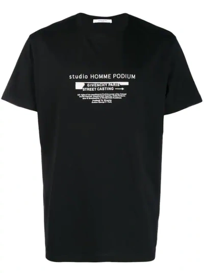 GIVENCHY STUDIO HOMME PODIUM PRINTED T-SHIRT - 黑色