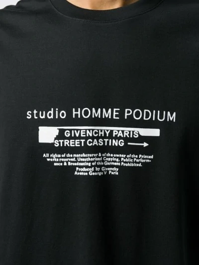 GIVENCHY STUDIO HOMME PODIUM PRINTED T-SHIRT - 黑色