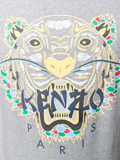 Shop Kenzo Logo Patch T-shirt In Grey