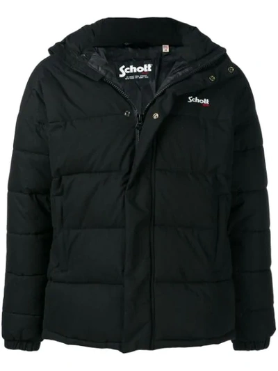 Shop Schott Nebraska Padded Jacket - Black