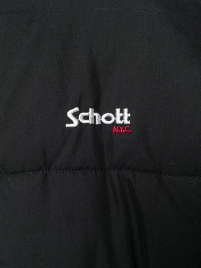 Shop Schott Nebraska Padded Jacket - Black