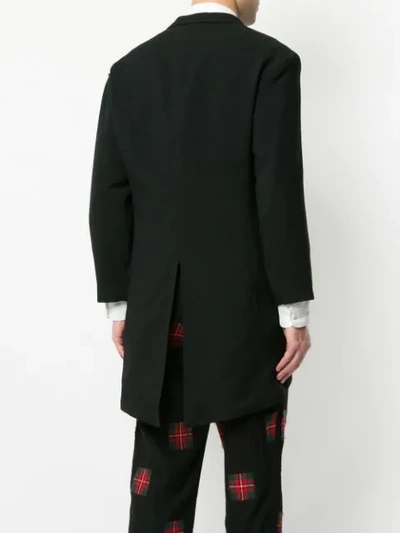 Pre-owned Yohji Yamamoto Vintage Distressed-detail Morning Coat In Black