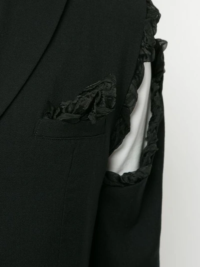 Pre-owned Yohji Yamamoto Vintage Distressed-detail Morning Coat In Black