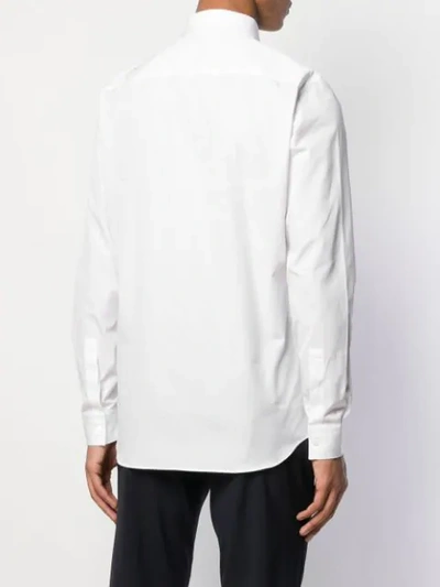 Shop Givenchy Hemd Mit Logo-stickerei In White