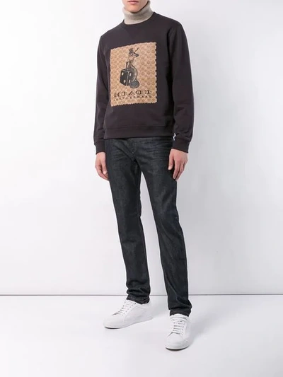 Shop Coach 'viper Room Signature' Sweatshirt In Grey