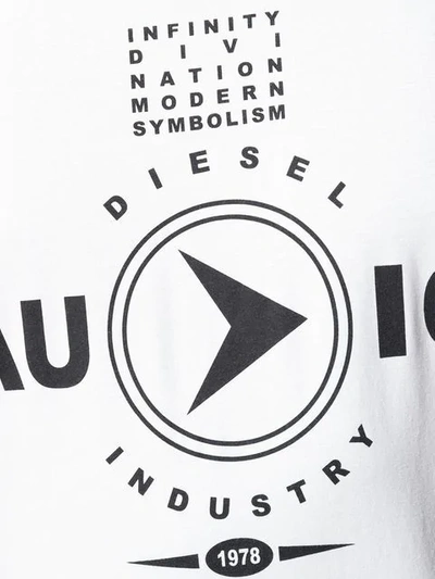 Shop Diesel T-shirt Mit Slogan-print In White