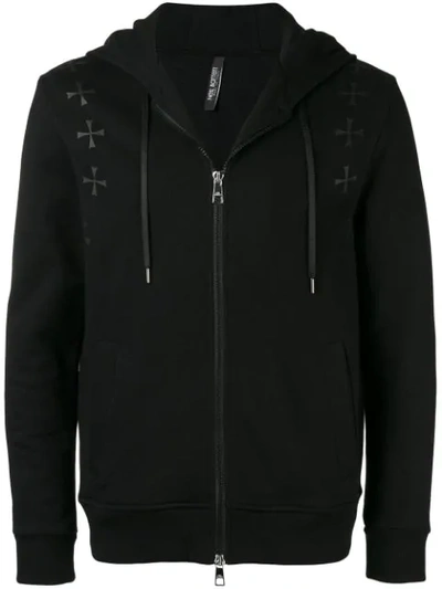 Shop Neil Barrett Print Hoodie In Black