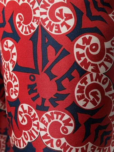 Shop Valentino Bandana Print Trousers In Red