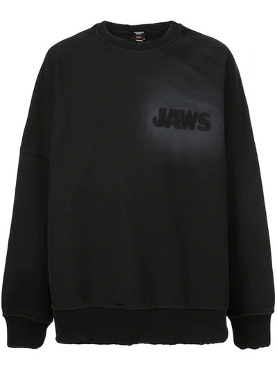 Shop Calvin Klein 205w39nyc Jaws Sweatshirt In Black